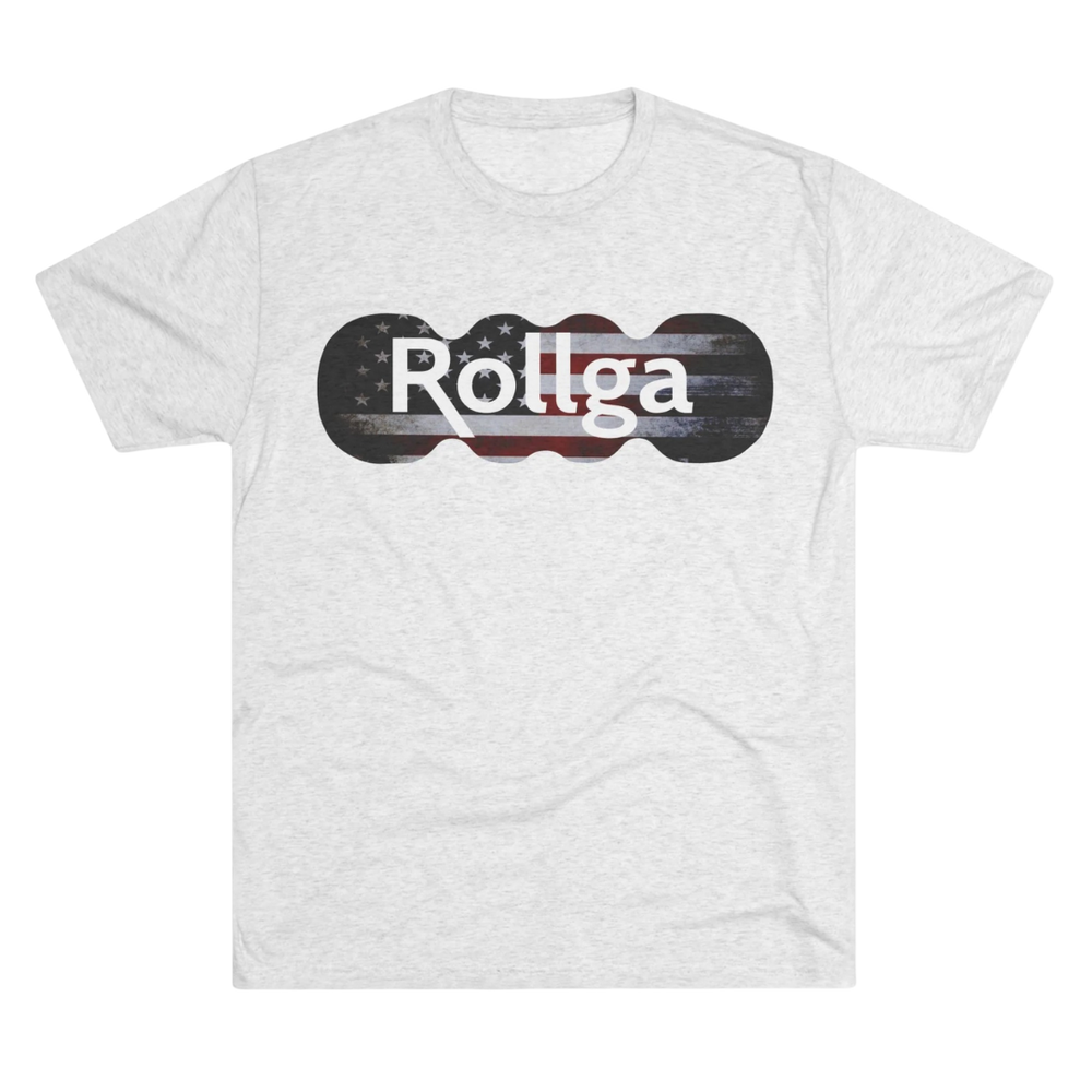 Rollga American Flag: Unisex Tri-Blend Crew Tee