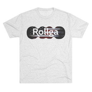 Rollga American Flag: Unisex Tri-Blend Crew Tee