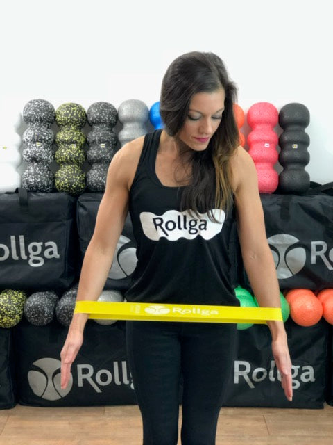 Rollga Mobility warm up with our mini band therapy kit