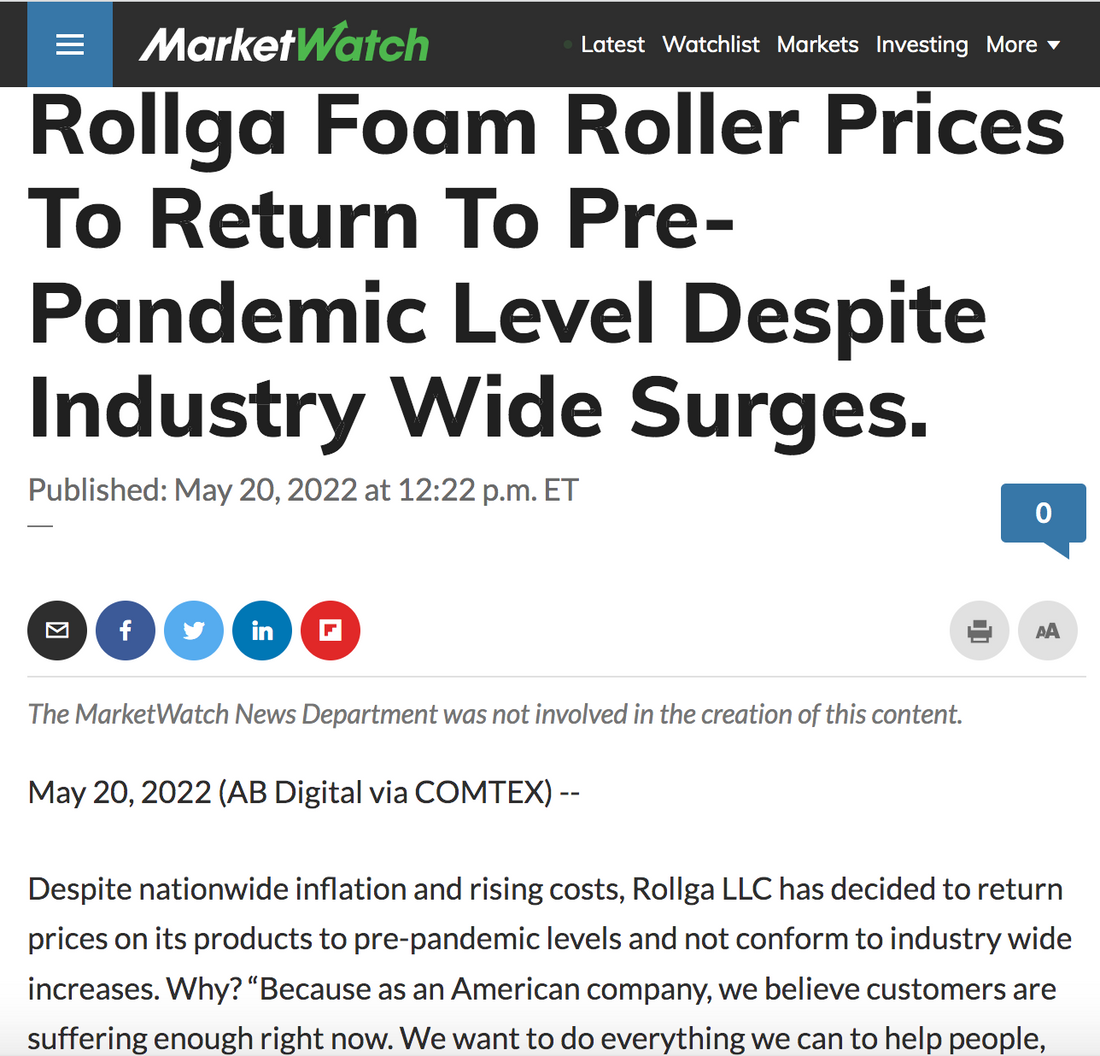 Rollga featured on MarketWatch