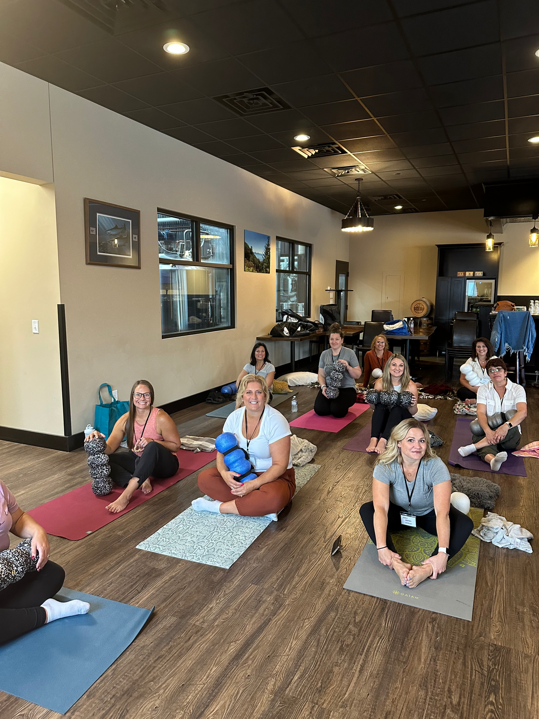 Vibrational sound therapy using crystal bowls and combining that with self-massage using the Rollga foam roller is a great combination