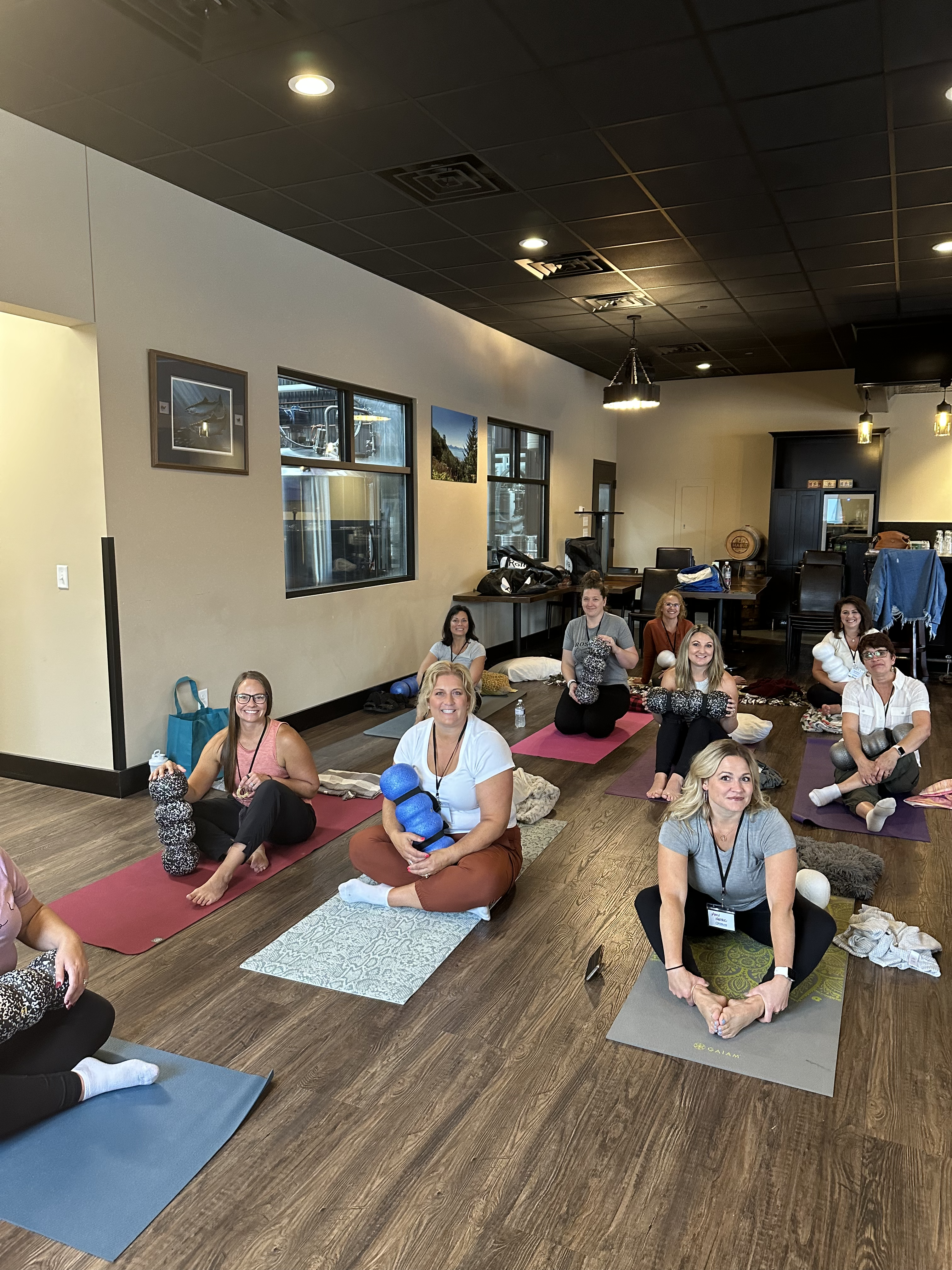 Vibrational sound therapy using crystal bowls and combining that with self-massage using the Rollga foam roller is a great combination