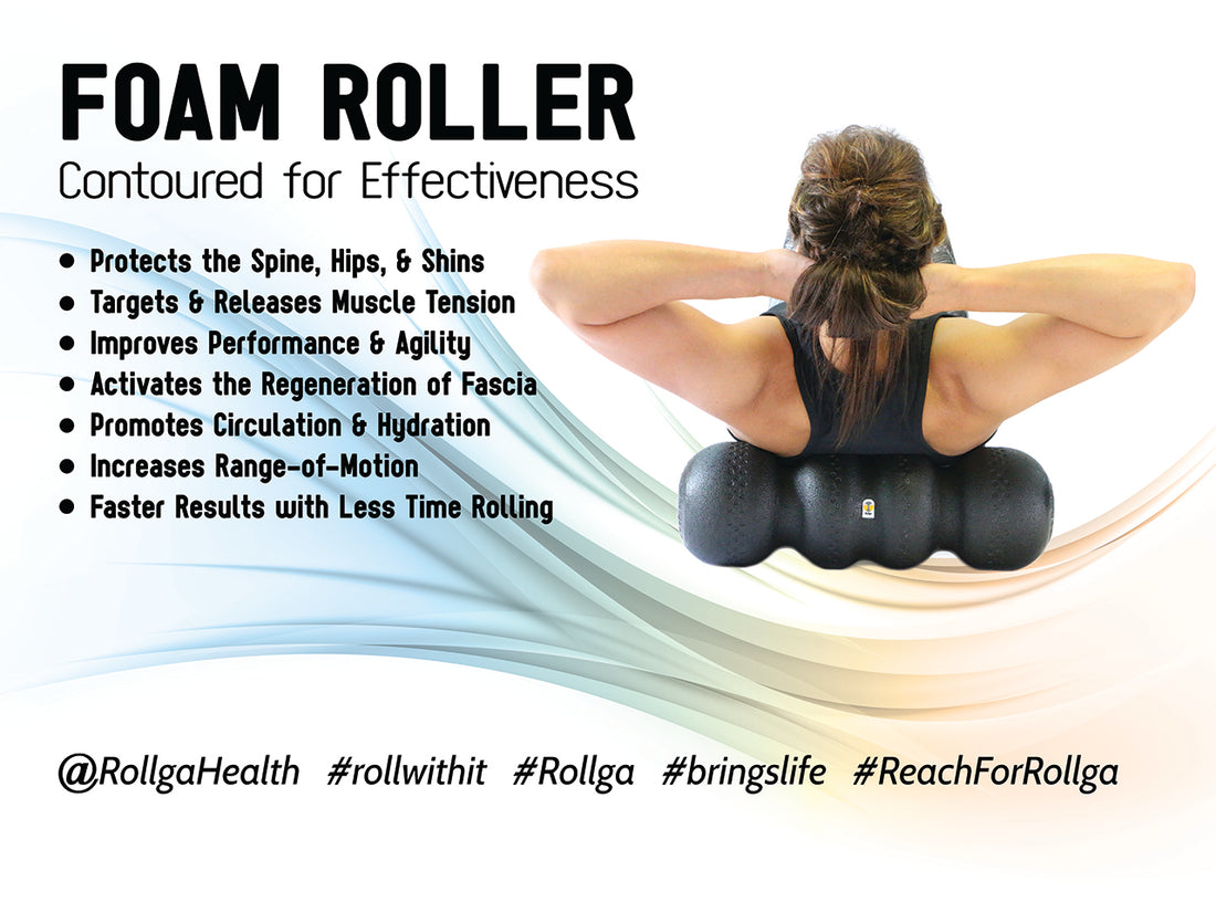 The best Fascial and Fascia Roller with contours for optimizing recovery and targeting Rollga Pressure Points, Trigger Points, and acupressure points