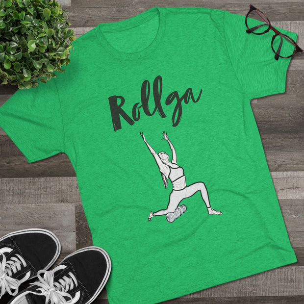 Unisex Tri-Blend Crew Tee: Roll(Yo)ga