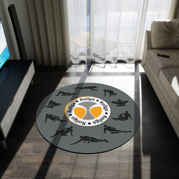 Rollga Poses Round Mat/Rug