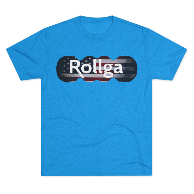 Rollga American Flag: Unisex Tri-Blend Crew Tee