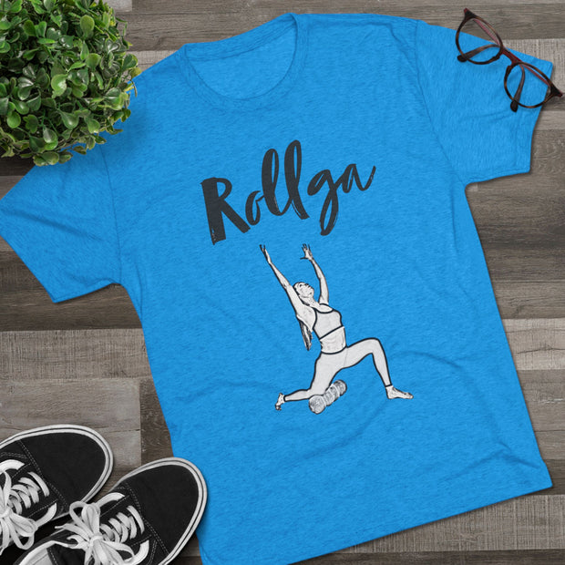 Unisex Tri-Blend Crew Tee: Roll(Yo)ga