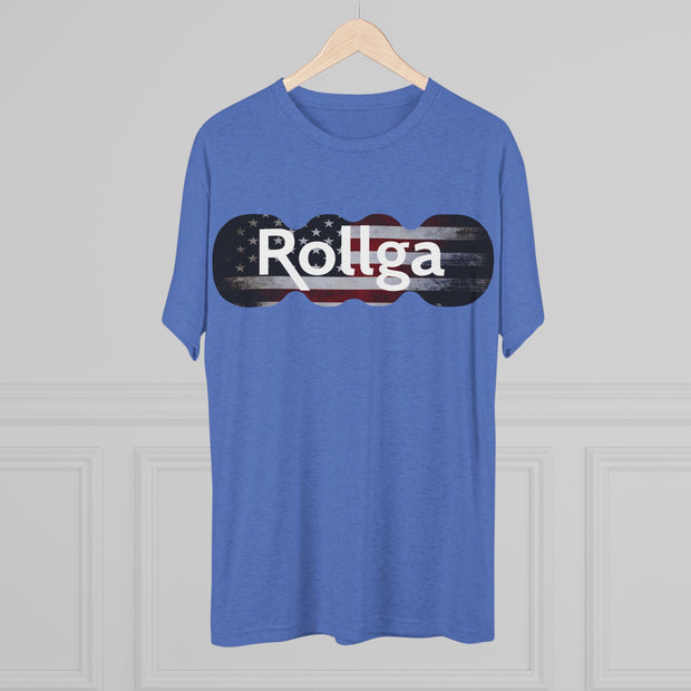 Rollga American Flag: Unisex Tri-Blend Crew Tee