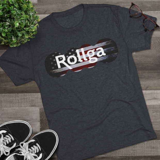 Rollga American Flag: Unisex Tri-Blend Crew Tee