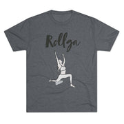 Unisex Tri-Blend Crew Tee: Roll(Yo)ga