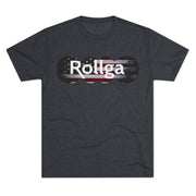 Rollga American Flag: Unisex Tri-Blend Crew Tee