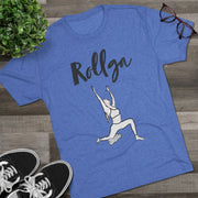 Unisex Tri-Blend Crew Tee: Roll(Yo)ga