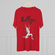 Unisex Tri-Blend Crew Tee: Roll(Yo)ga