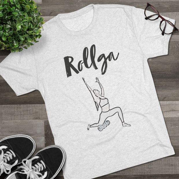 Unisex Tri-Blend Crew Tee: Roll(Yo)ga