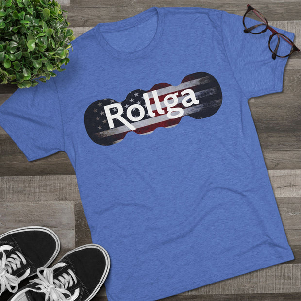 Rollga American Flag: Unisex Tri-Blend Crew Tee