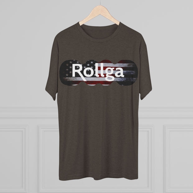 Rollga American Flag: Unisex Tri-Blend Crew Tee