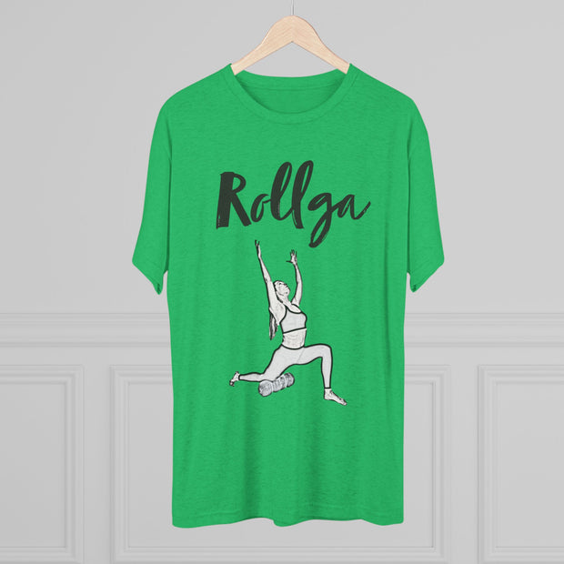 Unisex Tri-Blend Crew Tee: Roll(Yo)ga