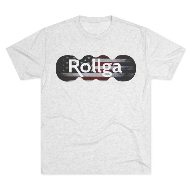 Rollga American Flag: Unisex Tri-Blend Crew Tee