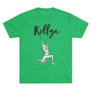 Unisex Tri-Blend Crew Tee: Roll(Yo)ga