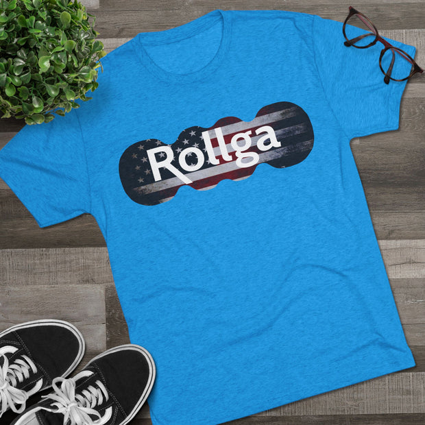 Rollga American Flag: Unisex Tri-Blend Crew Tee