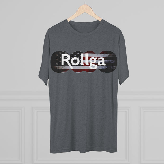 Rollga American Flag: Unisex Tri-Blend Crew Tee