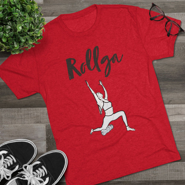 Unisex Tri-Blend Crew Tee: Roll(Yo)ga