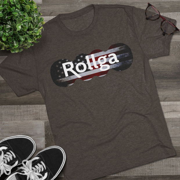 Rollga American Flag: Unisex Tri-Blend Crew Tee