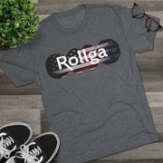 Rollga American Flag: Unisex Tri-Blend Crew Tee