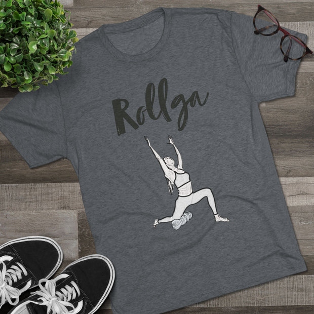 Unisex Tri-Blend Crew Tee: Roll(Yo)ga