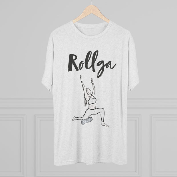 Unisex Tri-Blend Crew Tee: Roll(Yo)ga