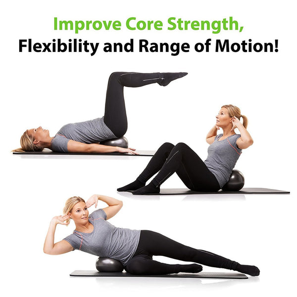 Rollga Pilates & Yoga Ball – Anti Slip, Heavy Duty Mini Exercise Ball